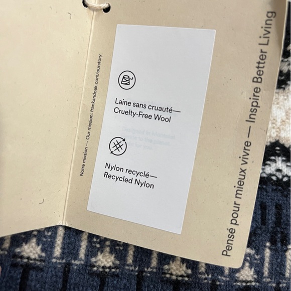 NWT - Frank & Oak Lambswool Fair Isle Mockneck Women’s Sweater - Size S, L - Picture 9 of 12